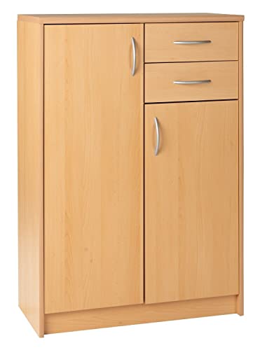 HUIJK Kommode Sideboard Schrank mit 2 Türen Schubladen, Einfaches modernes Design