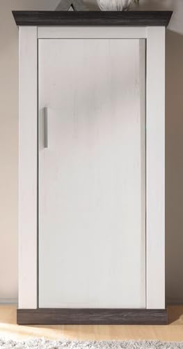Furn.Design Kommode in weiß Pinie und Wenge Landhaus Highboard Wohnzimmer Esszimmer Schrank 72 x 146 cm Corela (Kommode)