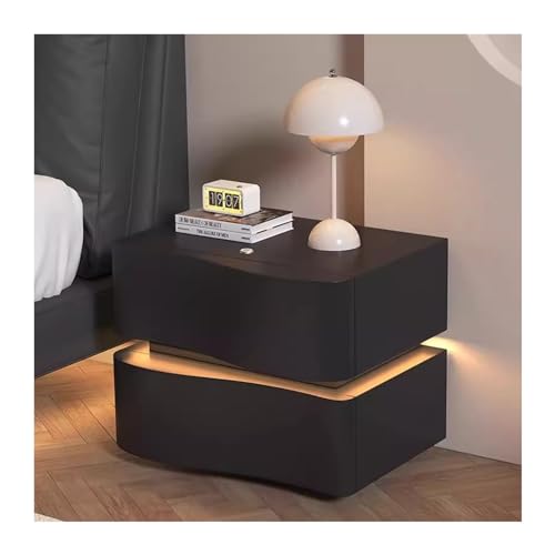 GLigeT Sideboard Intelligenter Nachttisch, minimalistischer Schlafzimmer-Nachttisch, Kleiner Aufbewahrungsschrank aus Massivholz Highboard (Color : A)