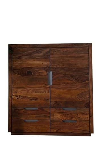 Sheesham Massivholz massiv Möbel lackiert Highboard Palisander Möbel massiv Holz walnuss Duke #117
